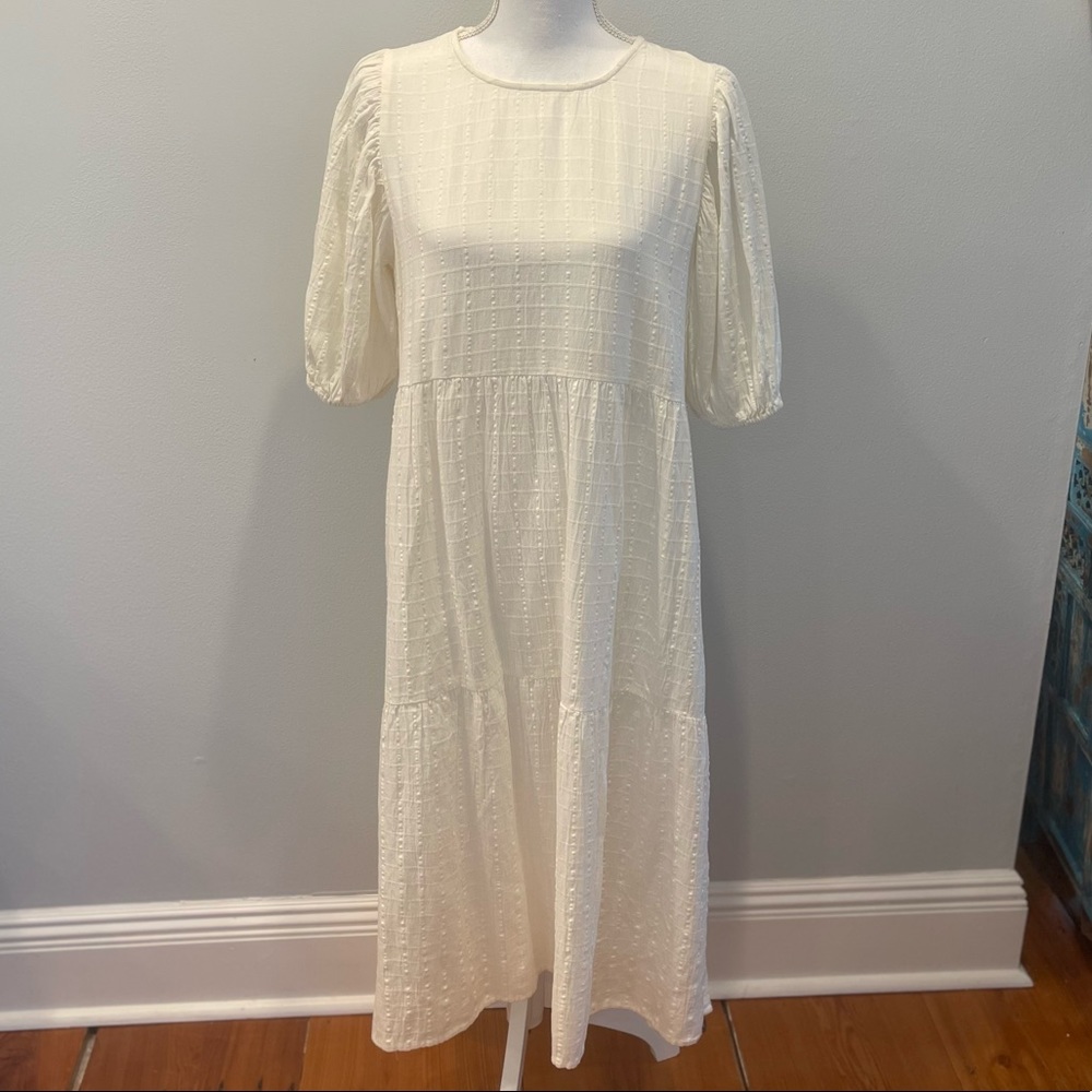 NWT Mango white cotton maxi dress size 6